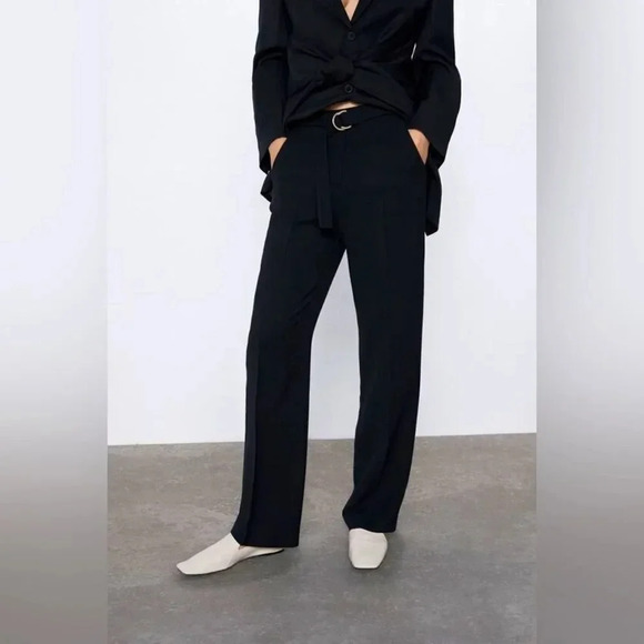 Zara Belted Flowy Pants S size NWT - Picture 1 of 2